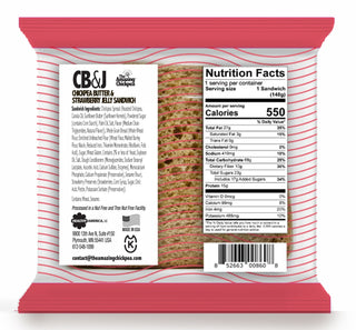 The Amazing Chickpea (CB &J)  Creamy & Strawberry Jelly Sandwiches