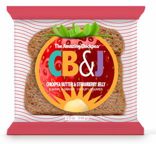The Amazing Chickpea (CB &J)  Creamy & Strawberry Jelly Sandwiches